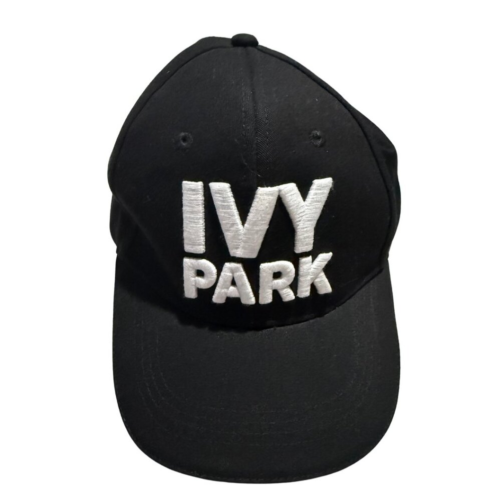 Ivy Park Hat Adult One Size Spellout Baseball Fitted Cap Black